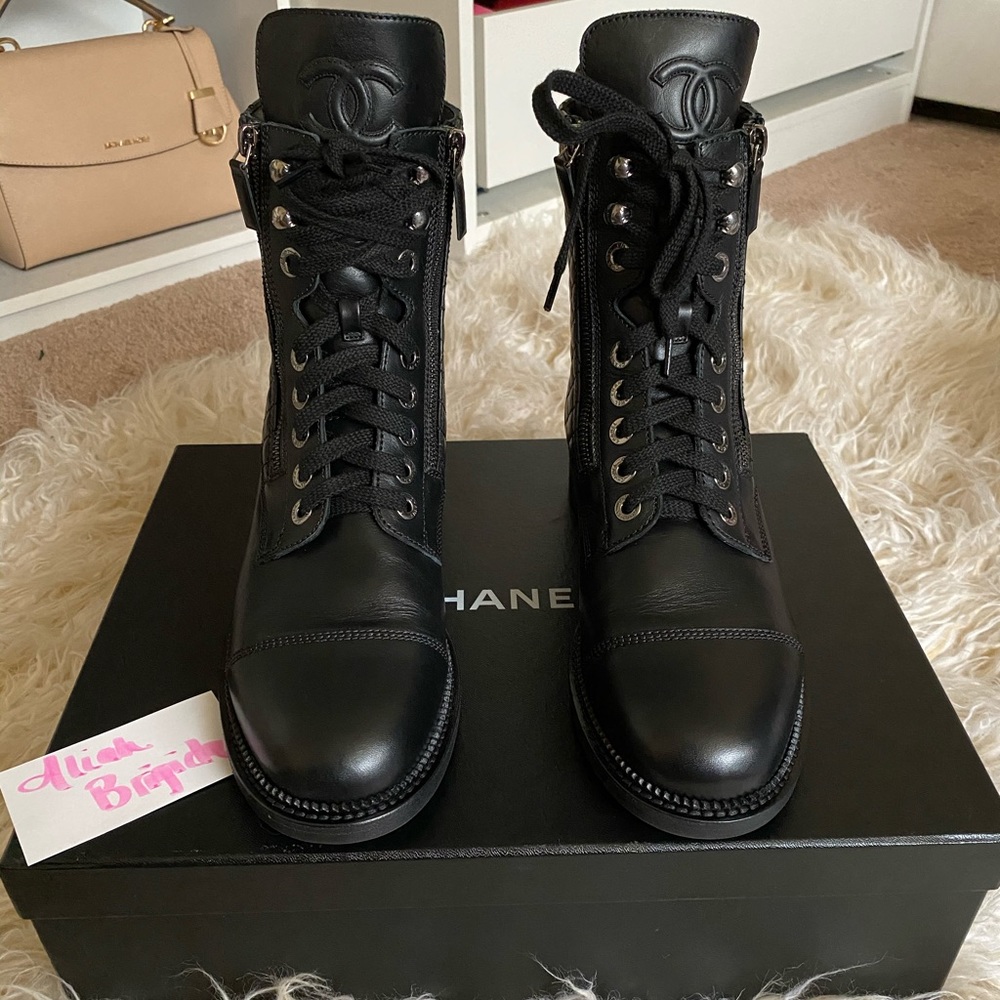 Chanel Combat Boots Sz 41
